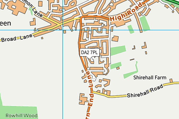 DA2 7PL map - OS VectorMap District (Ordnance Survey)