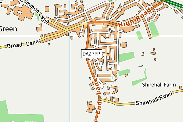 DA2 7PP map - OS VectorMap District (Ordnance Survey)