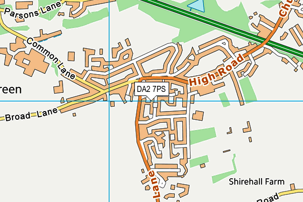 DA2 7PS map - OS VectorMap District (Ordnance Survey)