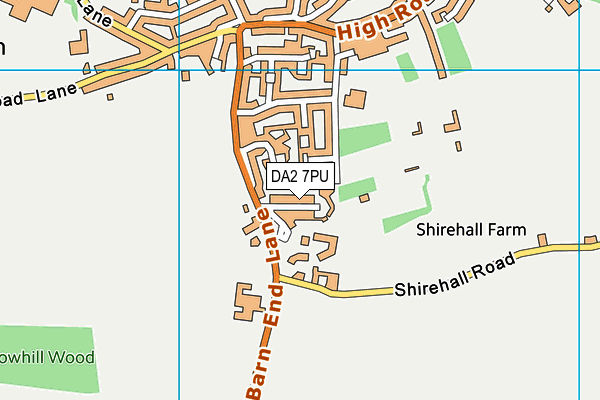 DA2 7PU map - OS VectorMap District (Ordnance Survey)