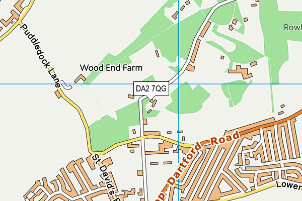 DA2 7QG map - OS VectorMap District (Ordnance Survey)