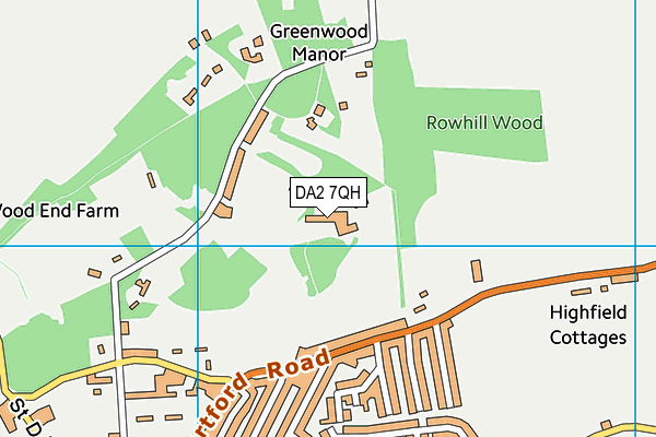 Utopia Spa (Rowhill Grange) map (DA2 7QH) - OS VectorMap District (Ordnance Survey)