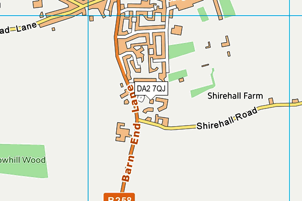 DA2 7QJ map - OS VectorMap District (Ordnance Survey)