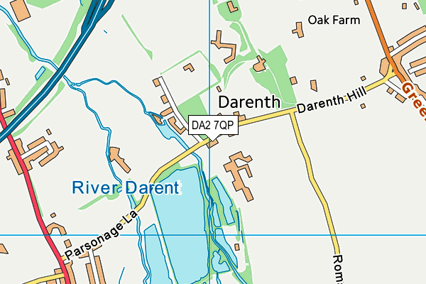 DA2 7QP map - OS VectorMap District (Ordnance Survey)