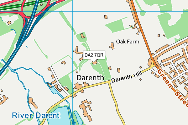 DA2 7QR map - OS VectorMap District (Ordnance Survey)