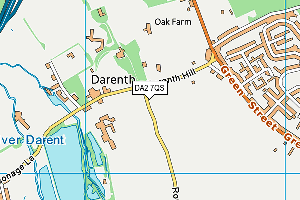 DA2 7QS map - OS VectorMap District (Ordnance Survey)