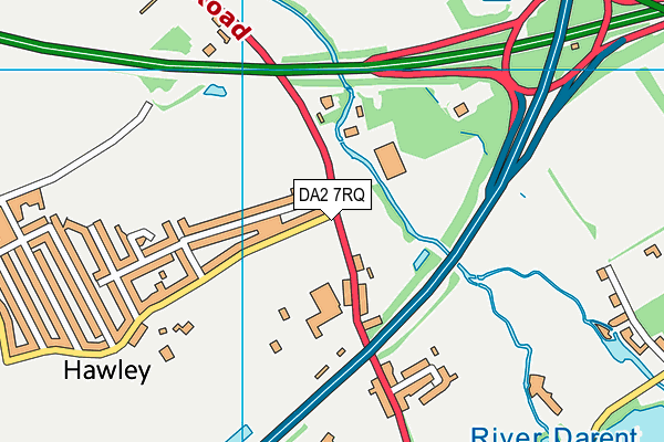 DA2 7RQ map - OS VectorMap District (Ordnance Survey)