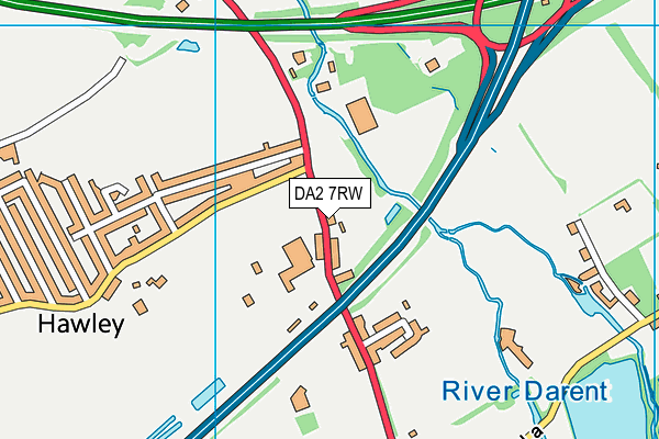 DA2 7RW map - OS VectorMap District (Ordnance Survey)
