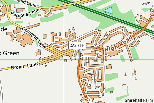 DA2 7TH map - OS VectorMap District (Ordnance Survey)