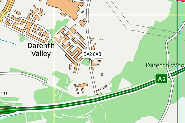 DA2 8AB map - OS VectorMap District (Ordnance Survey)