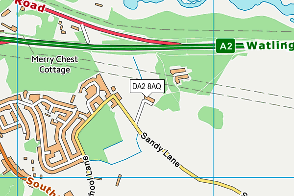 DA2 8AQ map - OS VectorMap District (Ordnance Survey)