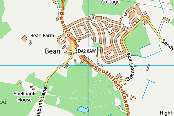 Bean Primary School map (DA2 8AW) - OS VectorMap District (Ordnance Survey)