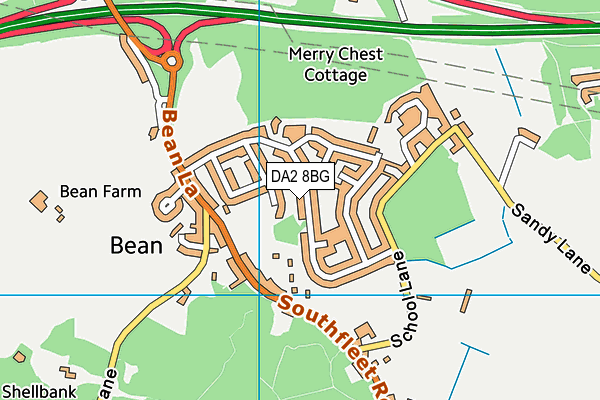 DA2 8BG map - OS VectorMap District (Ordnance Survey)