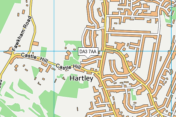 DA3 7AA map - OS VectorMap District (Ordnance Survey)