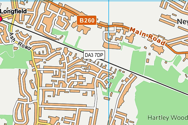 DA3 7DP map - OS VectorMap District (Ordnance Survey)