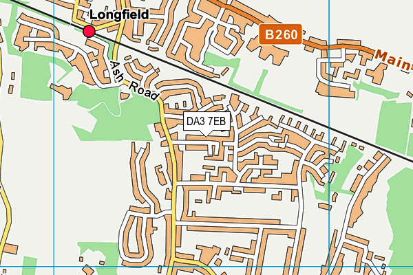 DA3 7EB map - OS VectorMap District (Ordnance Survey)