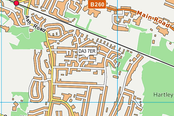 DA3 7ER map - OS VectorMap District (Ordnance Survey)
