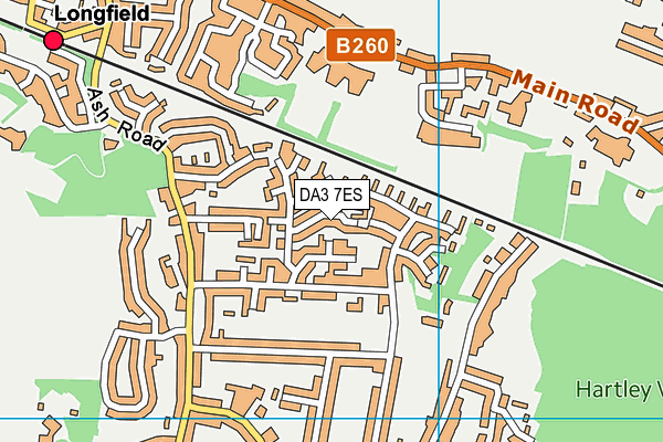 DA3 7ES map - OS VectorMap District (Ordnance Survey)