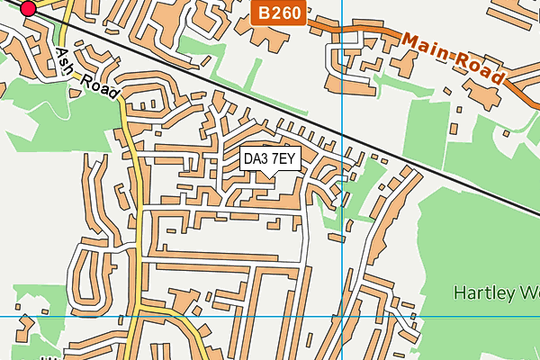 DA3 7EY map - OS VectorMap District (Ordnance Survey)