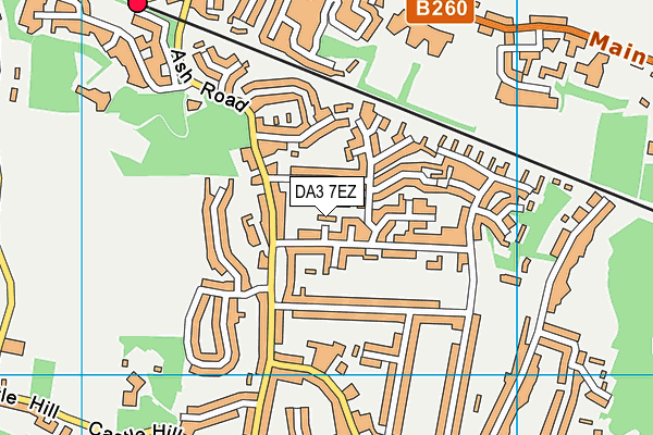 DA3 7EZ map - OS VectorMap District (Ordnance Survey)
