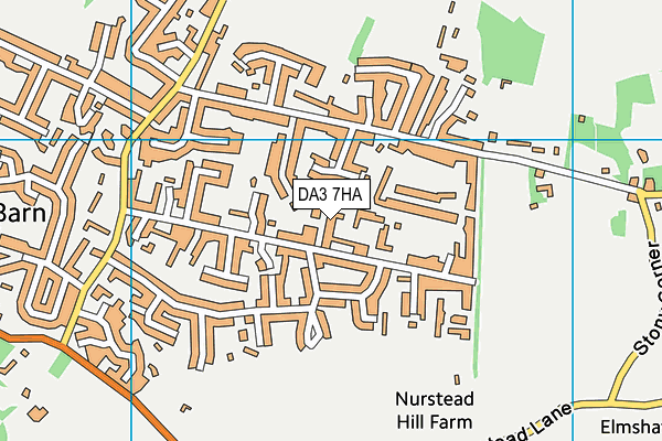 DA3 7HA map - OS VectorMap District (Ordnance Survey)