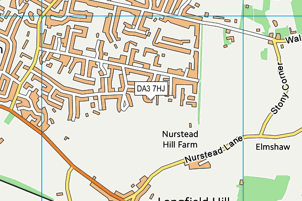 DA3 7HJ map - OS VectorMap District (Ordnance Survey)