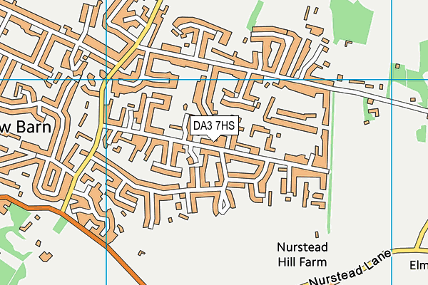 DA3 7HS map - OS VectorMap District (Ordnance Survey)