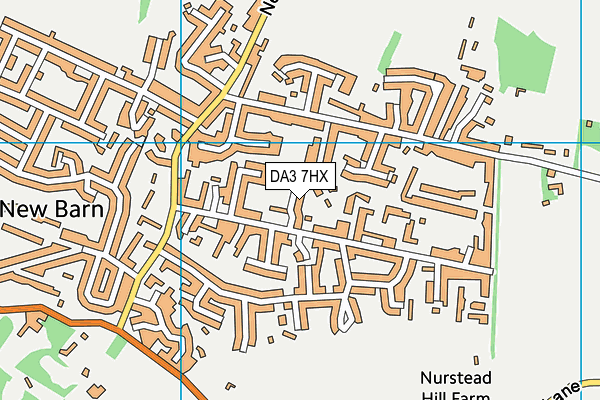 DA3 7HX map - OS VectorMap District (Ordnance Survey)