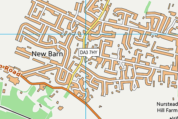 DA3 7HY map - OS VectorMap District (Ordnance Survey)