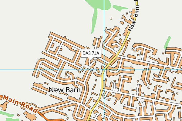 DA3 7JA map - OS VectorMap District (Ordnance Survey)