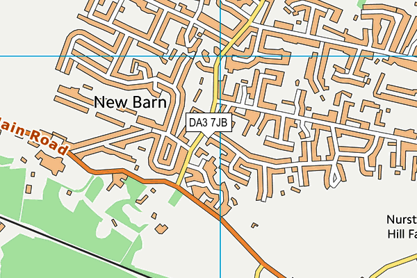 DA3 7JB map - OS VectorMap District (Ordnance Survey)