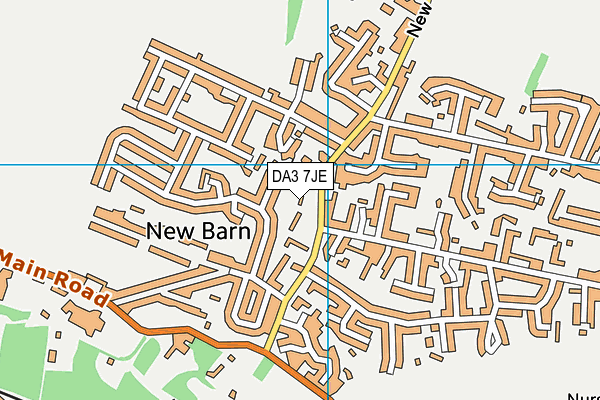 DA3 7JE map - OS VectorMap District (Ordnance Survey)