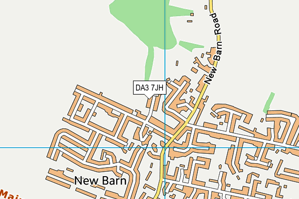 DA3 7JH map - OS VectorMap District (Ordnance Survey)