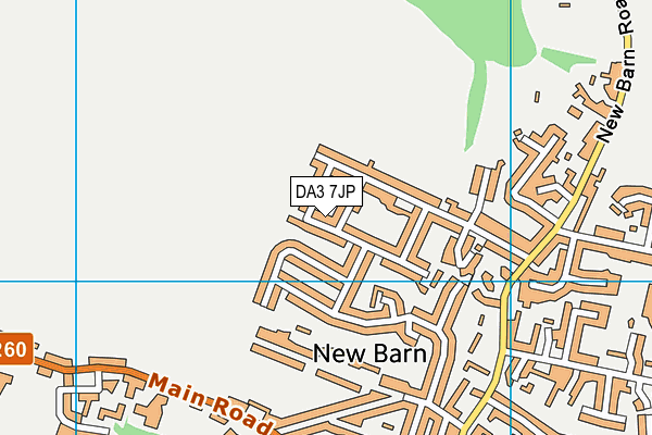 DA3 7JP map - OS VectorMap District (Ordnance Survey)