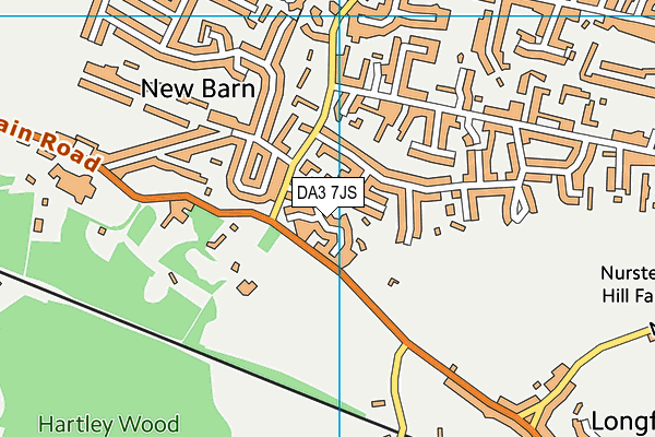 DA3 7JS map - OS VectorMap District (Ordnance Survey)