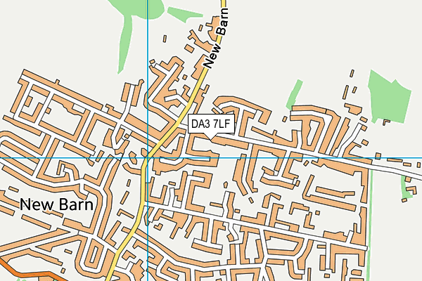 DA3 7LF map - OS VectorMap District (Ordnance Survey)
