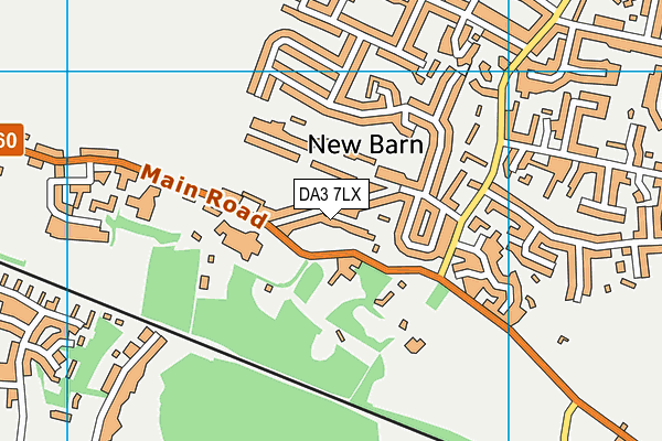 DA3 7LX map - OS VectorMap District (Ordnance Survey)