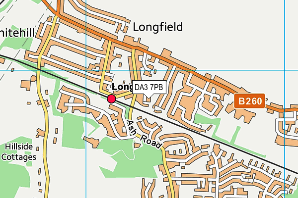 DA3 7PB map - OS VectorMap District (Ordnance Survey)