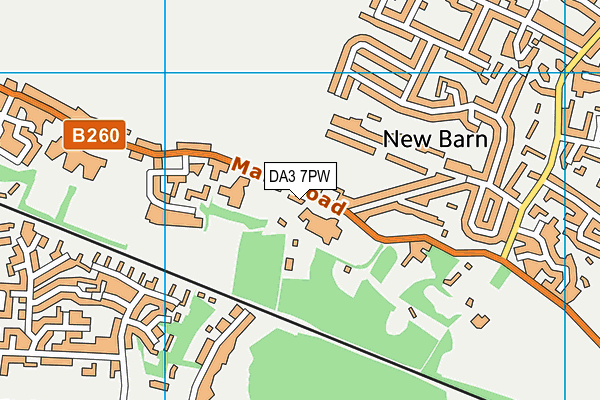 DA3 7PW map - OS VectorMap District (Ordnance Survey)