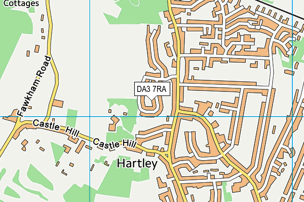 DA3 7RA map - OS VectorMap District (Ordnance Survey)