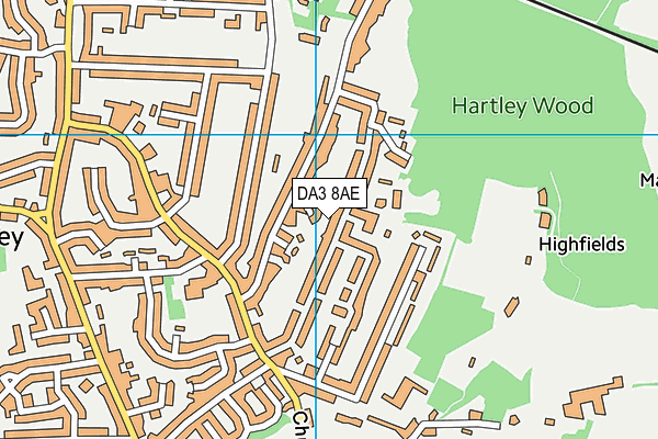 DA3 8AE map - OS VectorMap District (Ordnance Survey)