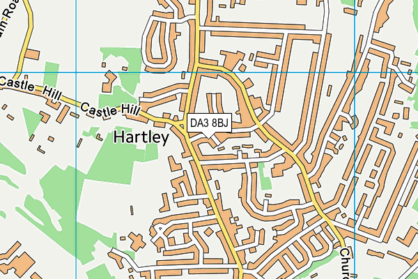 DA3 8BJ map - OS VectorMap District (Ordnance Survey)