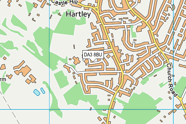 DA3 8BU map - OS VectorMap District (Ordnance Survey)
