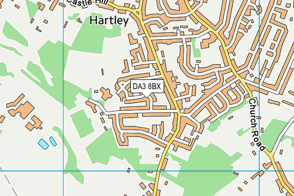 DA3 8BX map - OS VectorMap District (Ordnance Survey)