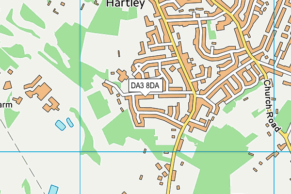 DA3 8DA map - OS VectorMap District (Ordnance Survey)