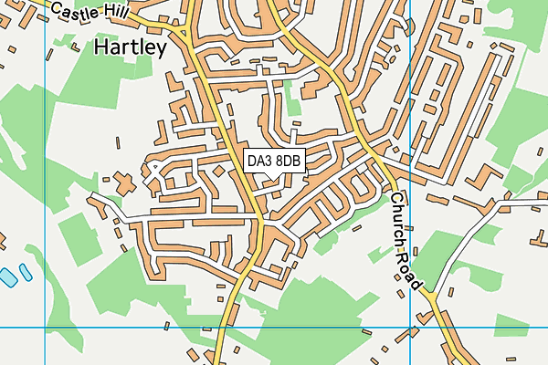 DA3 8DB map - OS VectorMap District (Ordnance Survey)