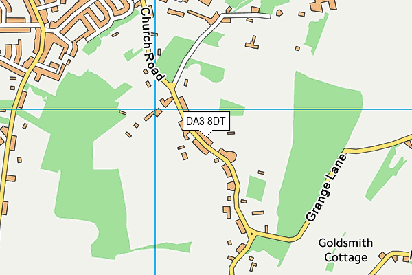 DA3 8DT map - OS VectorMap District (Ordnance Survey)