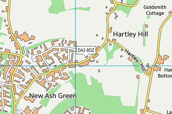 DA3 8DZ map - OS VectorMap District (Ordnance Survey)