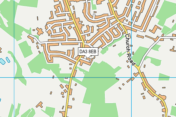 DA3 8EB map - OS VectorMap District (Ordnance Survey)