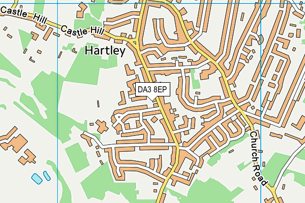 DA3 8EP map - OS VectorMap District (Ordnance Survey)